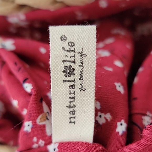 Natural Life Woven Rattan Mini Tote Purse Bag Floral Embroidered Accents EUC - Picture 5 of 12